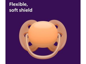 پستانک ارتودنسی دو عددی نوزادی 6-0 ماه مدل ultra soft فیلیپس اونت philips avent