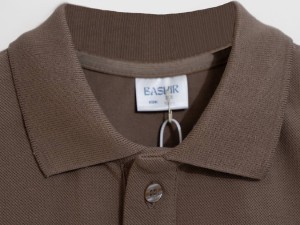 تیشرت جودون یقه دار قهوه ای رنگ بشیر Bashir