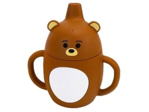 لیوان آبمیوه خوری سیلیکونی  و دسته دار عروسکی only baby