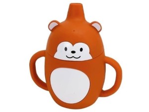 لیوان آبمیوه خوری سیلیکونی  و دسته دار عروسکی only baby