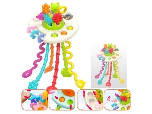 بیزی کیوب یا بیزی بال دندانگیر و پاپت دار طرح دایره happy baby