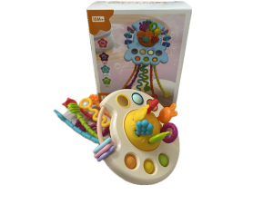 بیزی کیوب یا بیزی بال دندانگیر و پاپت دار طرح دایره happy baby