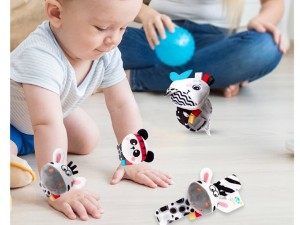 مچ بند نوزادی سیاه و سفید تک عددی هپی مانکی HAPPY MONKEY
