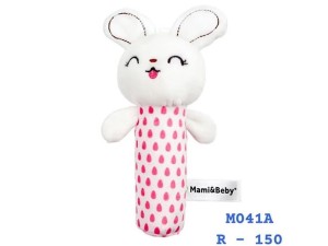 جغجغه سوسیسی و بوقی نوزادی رنگی طرح حیوانات  mami & beby