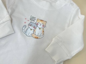سرهمی جورابدار نوزادی طرح گربه CUTE CAT  نی نی سان nini sun
