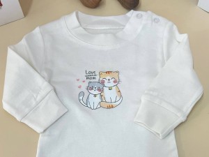 سرهمی جورابدار نوزادی طرح گربه CUTE CAT  نی نی سان nini sun