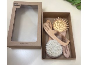 ست شانه و برس 3 عددی چوبی نوزادی طرح گرد Philips Avent