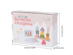 بازی آموزشی مونته سوری  چوبی مدل اشکال هندسی Geometric Column