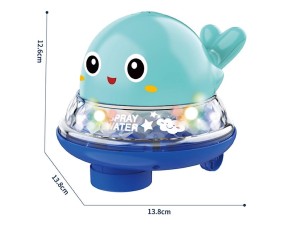 اسباب بازی دو منظوره موزیکال و آب پران برای آب و خشکی مدل دلفین qinyi toys