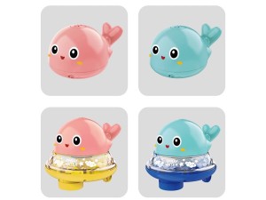 اسباب بازی دو منظوره موزیکال و آب پران برای آب و خشکی مدل دلفین qinyi toys