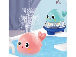اسباب بازی دو منظوره موزیکال و آب پران برای آب و خشکی مدل دلفین qinyi toys