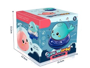 اسباب بازی دو منظوره موزیکال و آب پران برای آب و خشکی مدل دلفین qinyi toys
