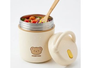 فلاسک و ظرف غذا استیل طرح تدی دسته دار PICKUP BEAR