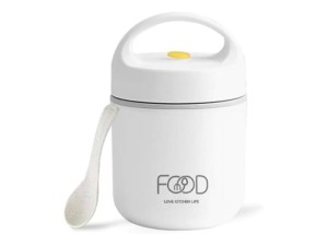 فلاسک و ظرف غذا استیل قاشق دار 460 میلی لیتر دسته دار LIVE KITCHEN LIFE