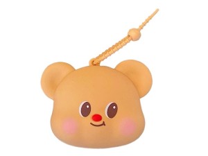 قاب پستانک تمام سیلیکونی زیپی و  آویز دار طرح تدی butterbear