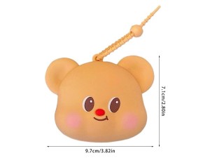 قاب پستانک تمام سیلیکونی زیپی و  آویز دار طرح تدی butterbear