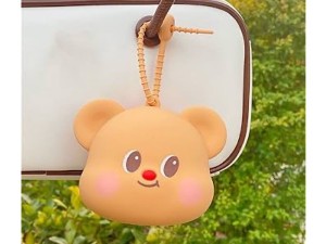 قاب پستانک تمام سیلیکونی زیپی و  آویز دار طرح تدی butterbear