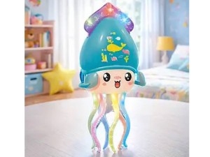 عروسک موزیکال و چراغ‌دار اختاپوس متحرک مدل Squid