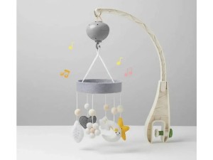 آویز موزیکال و چرخشی بالای تخت نوزاد باطری خور  QICHUNYING TOYS