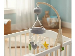 آویز موزیکال و چرخشی بالای تخت نوزاد باطری خور  QICHUNYING TOYS
