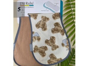 دستمال آروغ گیر نوزادی 3 لایه 2 عددی دی روحه die ruhe