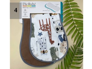 دستمال آروغ گیر نوزادی 3 لایه 2 عددی دی روحه die ruhe