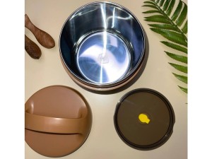 فلاسک و ظرف غذا استیل طرح تدی و پنجه دسته دار