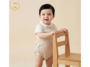رامپر نوزادی طرح پاپیون کرم دانالو danaloo