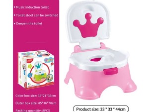 قصری موزیکال (توالت فرنگی) کودک طرح تاج fisher price