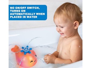 اسباب بازی حمام سنسوری مدل نهنگ آبپاش چراغدار با وسایل بازی jurong toys