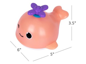 اسباب بازی حمام سنسوری مدل نهنگ آبپاش چراغدار با وسایل بازی jurong toys