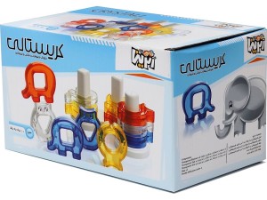 بازی فکری مونته سوری یا بلوک حیوانات رنگی کریستالی atrina toys
