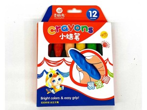 مداد شمعی جادویی بادومی 12 رنگ CRAYONS