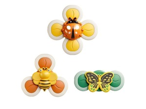 اسپینر چسبان پاپتی 3 عددی طرح حشرات اسباب بازی SPINNING TOP