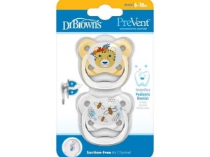 پستانک  ارتودنسی نوزادی 18-6 ماه دوعددی دکتر براون Dr Browns