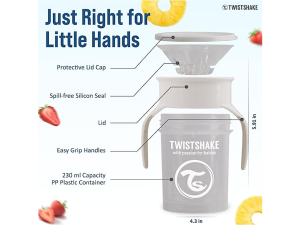 لیوان 360 درجه دسته دار حجم 230 میلی لیتر TWISTSHAKE