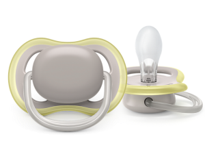 پستانک ارتودنسی  دو عددی نوزادی 18-6 ماه مدل ultra air شب تاب و ساده  فیلیپس اونت philips avent