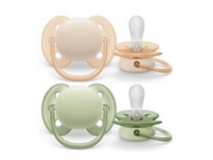 پستانک ارتودنسی دو عددی نوزادی 6-0 ماه مدل ultra soft فیلیپس اونت philips avent