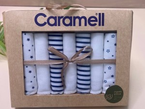 پک دستمال دهان 7 عددی طرحدار کارامل caramell