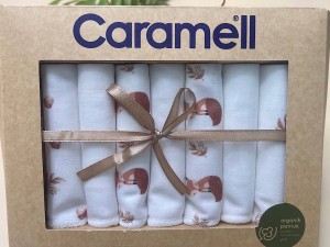 پک دستمال دهان 7 عددی طرحدار کارامل caramell