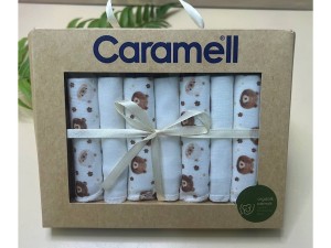 پک دستمال دهان 7 عددی طرحدار کارامل caramell