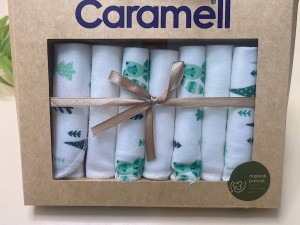 پک دستمال دهان 7 عددی طرحدار کارامل caramell