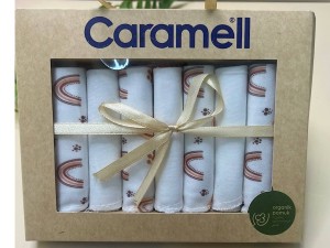 پک دستمال دهان 7 عددی طرحدار کارامل caramell