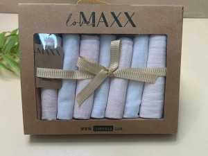 پک دستمال دهان 7 عددی نوزادی لاو مکث love maxx