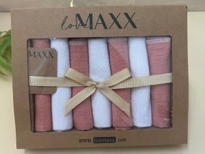 پک دستمال دهان 7 عددی نوزادی لاو مکث love maxx