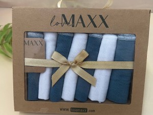 پک دستمال دهان 7 عددی نوزادی لاو مکث love maxx