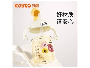 لیوان نی دار دسته دار نوزادی آنتی کولیک  300ml رووکو rovco