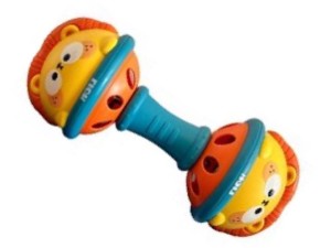 جغجغه دمبلی  دو طرفه طرح حیوانات BABY RATTLE