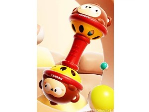 جغجغه دمبلی  دو طرفه طرح حیوانات BABY RATTLE