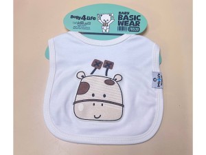 پیشبند دو لایه نخ پنبه طرح دار نوزادی دکمه دار baby 4 life